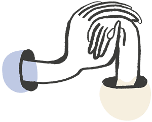 Ilustracja jegomościa z peleryną na telefonie